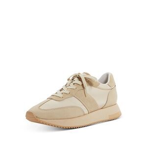 AQUA Womens Ivory 1" Platform Train Round Toe Wedge Athletic Training Shoes 6 M